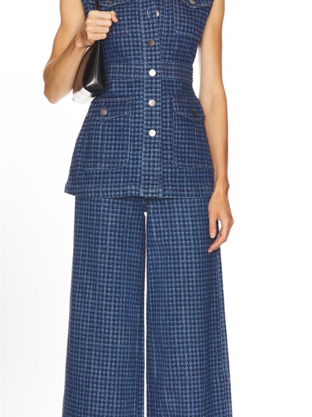 Seventy + Mochi Bay wide leg jeans in houndstooth Idaho size 28